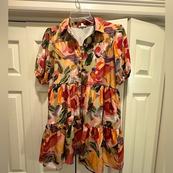 Pink ripple dress - Picture 1 of 3